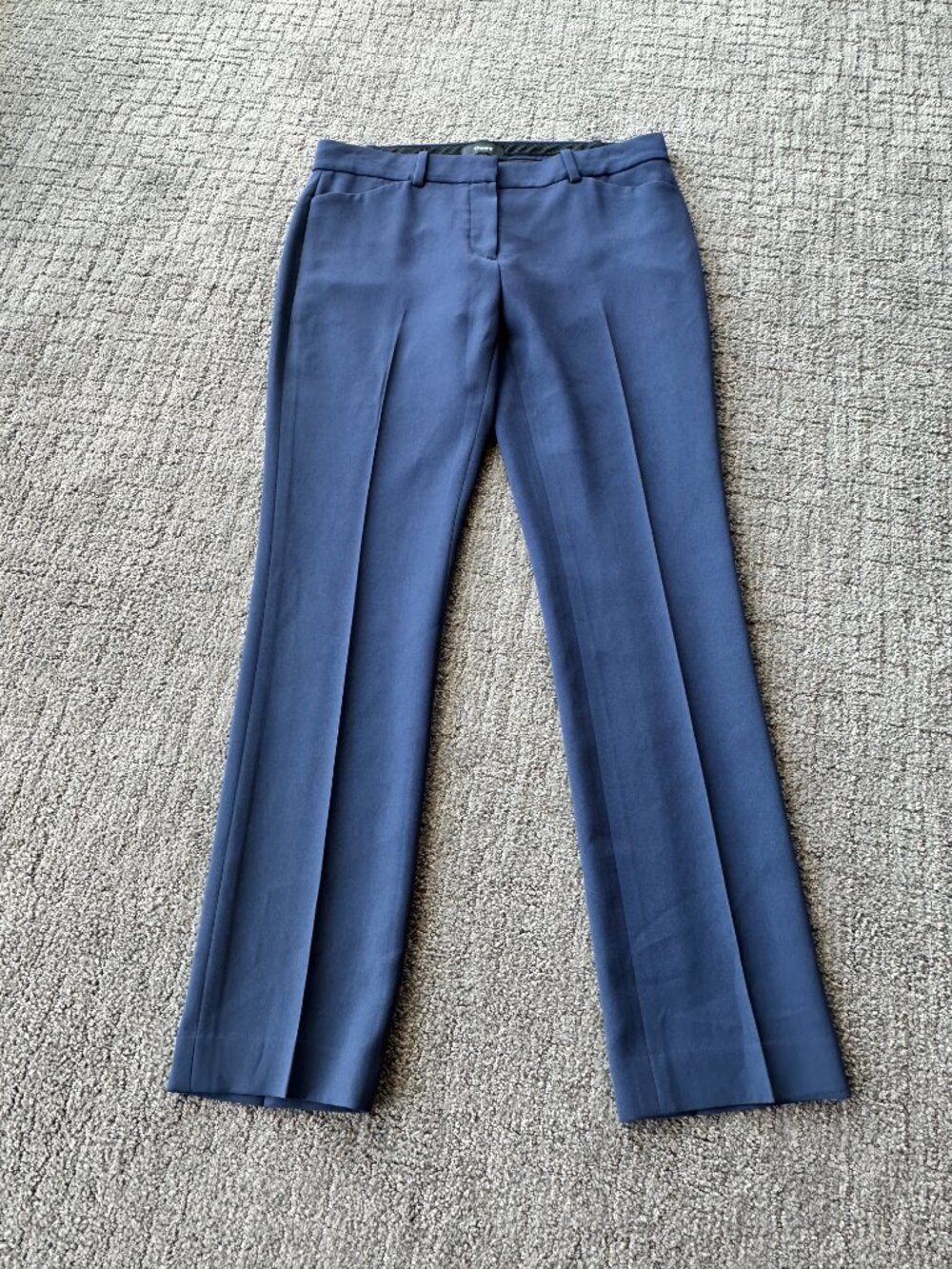 Theory Tailored Slim Straight Leg Trouser Pant Navy Blue - Size 4